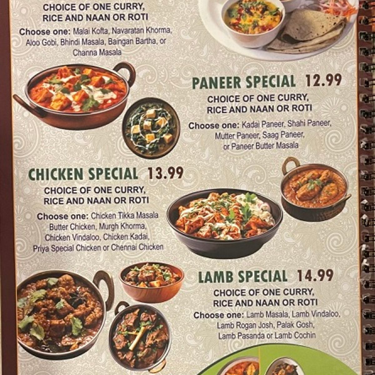 Lunch Specials, Monday to Friday