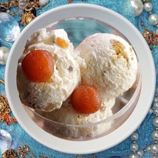 Gulab Jamun with Ice Cream