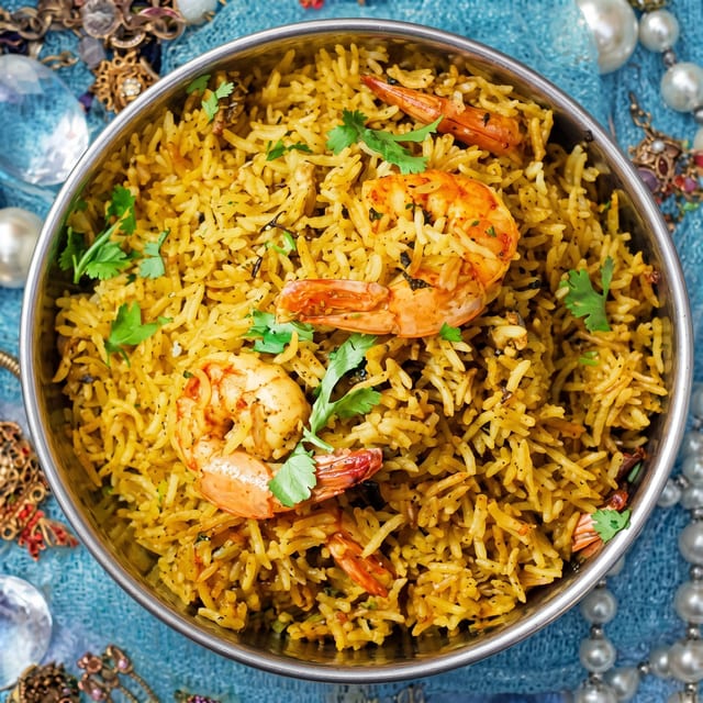 Shrimp Biryani.